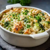 Chicken Broccoli Rice Casserole for 6 Servings