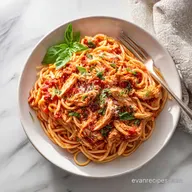 Creamy Chicken Spaghetti with Tender Shredded Chicken for 8