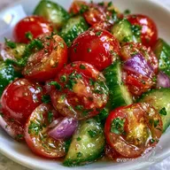 Cucumber and Tomato Salad in 15 Minutes