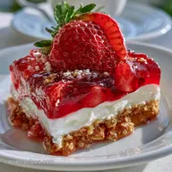 Strawberry Pretzel Jello Salad: Creamy and Crisp