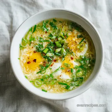 Egg Drop Soup in 10 Minutes with Silky Ribbons Recipe Card