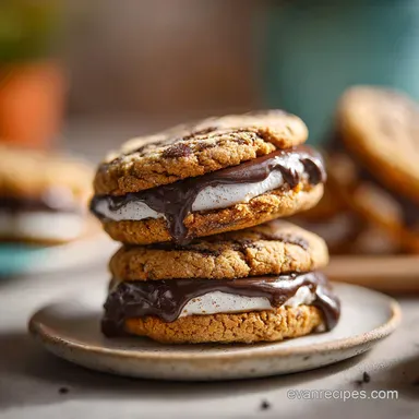 Smores Cookies Recipe with Graham Cracker Dough in 25 Minutes Recipe Card