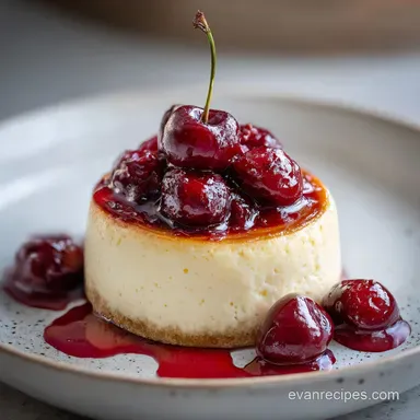 Silky Cherry Cheesecake Recipe for 12 Recipe Card