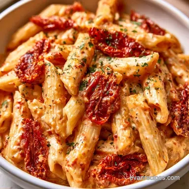 Pasta Sun Dried Tomato in 25 Minutes Recipe Card