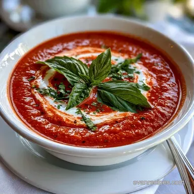 Tomato Basil Soup in 30 Minutes Recipe Card