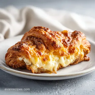 Croissant Breakfast Casserole for 8 Servings Recipe Card