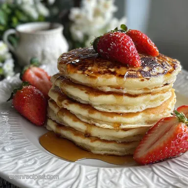 Easy Fluffy Pancakes Recipe From Scratch: 4 Servings Recipe Card