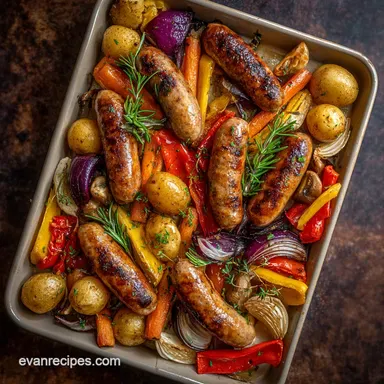 Sausage and Vegetables with Potatoes | 30 Minutes Recipe Card