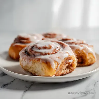 Cinnamon Rolls with Heavy Cream in 40 Minutes Recipe Card
