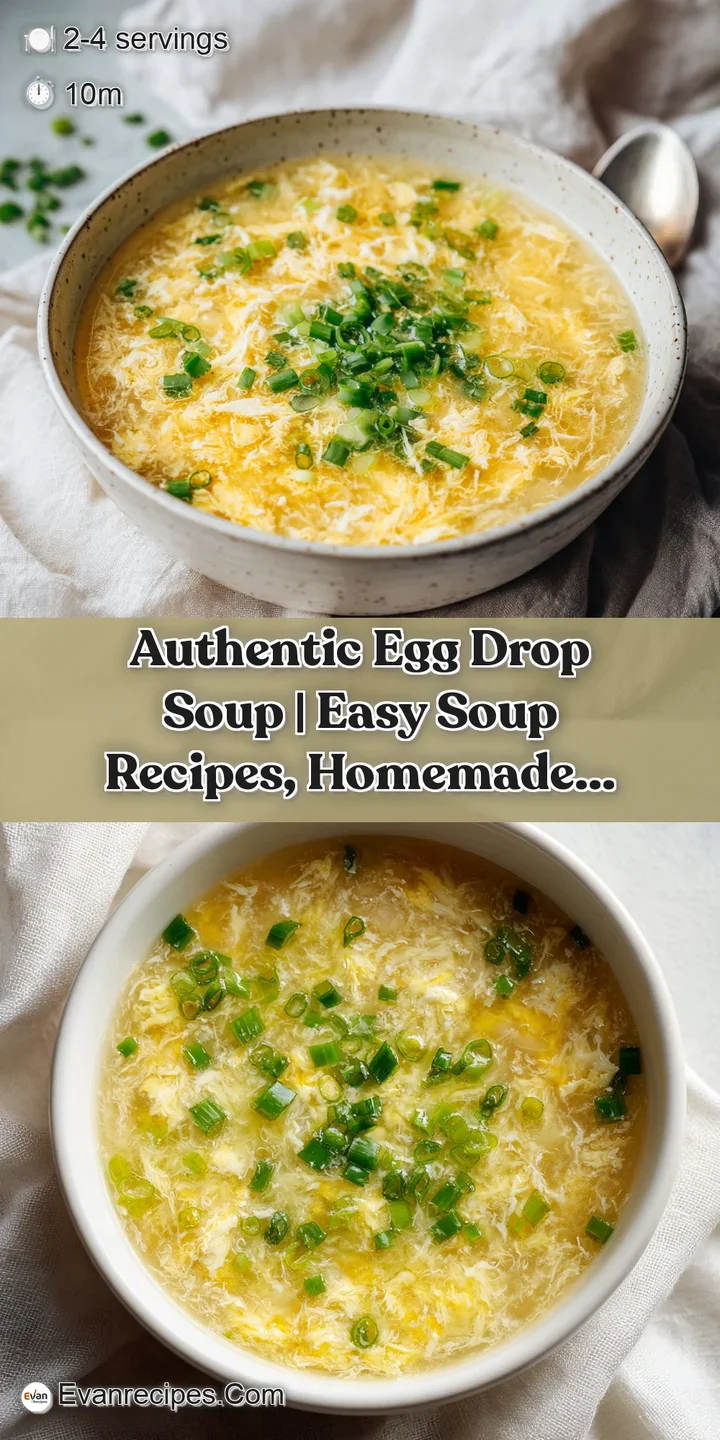 Close-up of wispy, cooked egg strands gently suspended in a clear, warm broth, glistening.