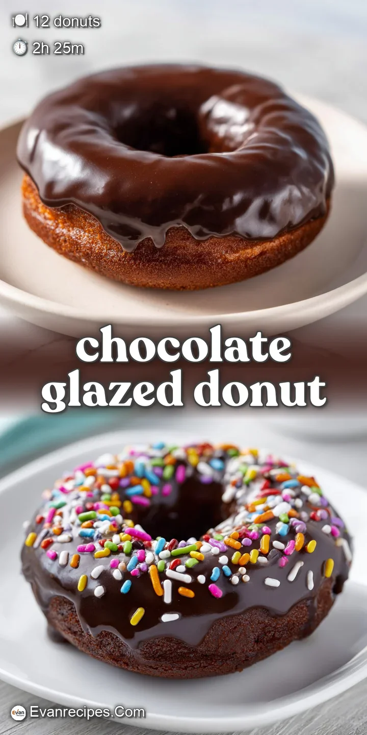 Close-up of a rich chocolate donut showing the smooth glaze and soft texture, absolutely irresistible.