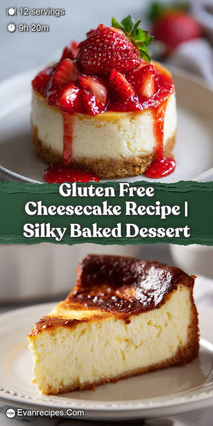 Close-up of a gluten-free cheesecake. See the light reflecting off its creamy, pale surface. Hints of vanilla and a tempti...