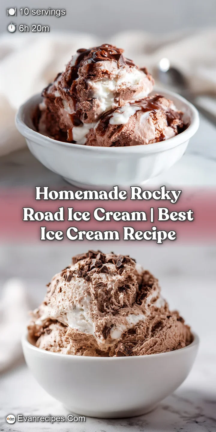 Close-up of creamy dark chocolate ice cream with visible chunks of fluffy marshmallow and a scattering of toasted almonds.