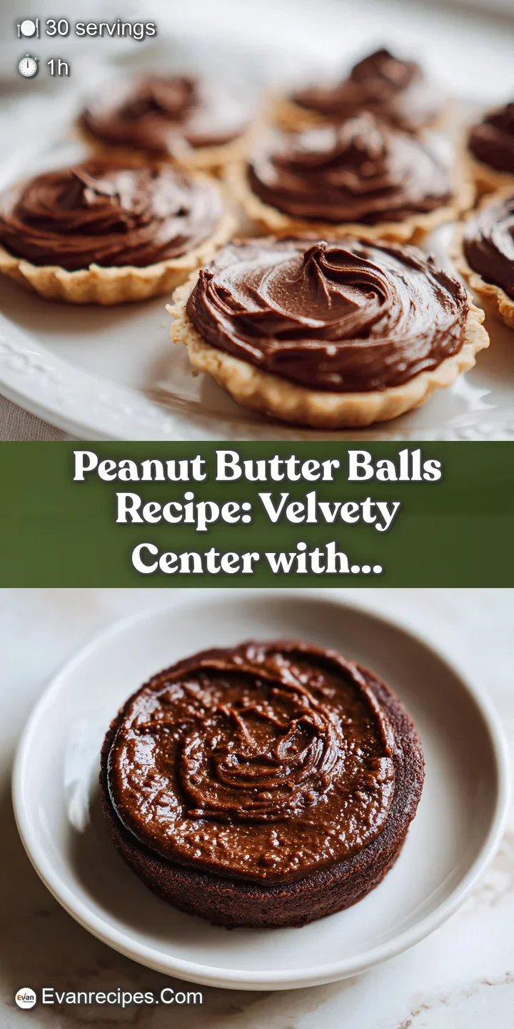 Close-up of a luscious peanut butter ball, showcasing the crackled chocolate shell and the creamy, inviting interior.