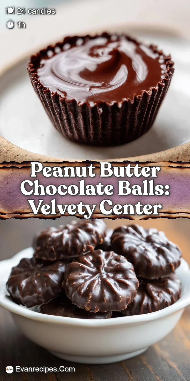 Close-up of a rich, dark chocolate peanut butter ball with a dusting of sea salt, revealing the smooth, creamy center.