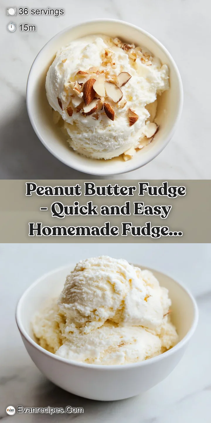 Close-up of a soft, creamy peanut butter fudge square with visible swirls and a tempting sheen.