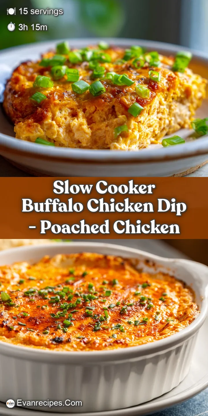 Close-up of buffalo chicken dip revealing shredded chicken and vibrant orange sauce. Bubbles of cheese hint at a warm, spi...