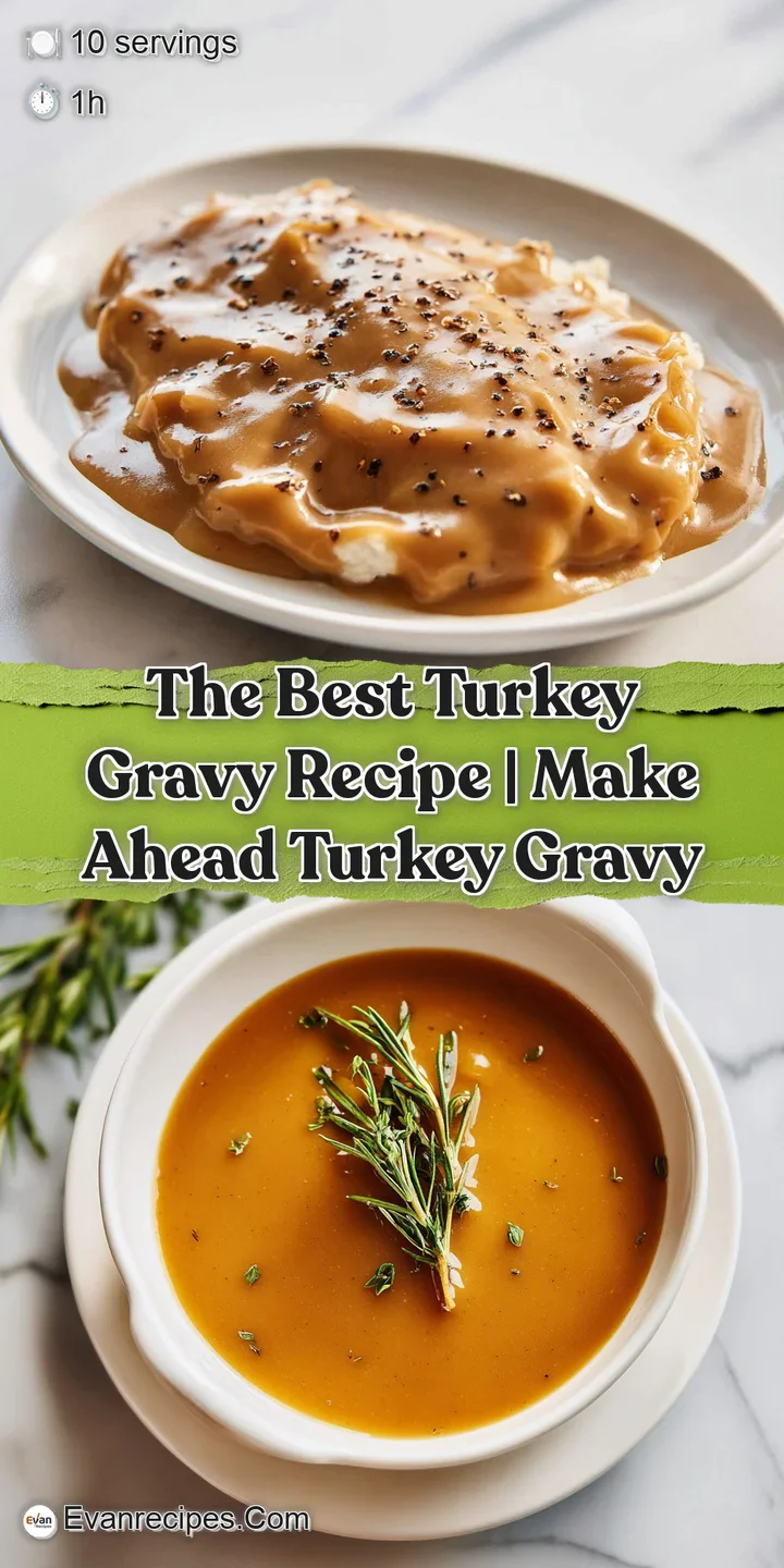 Close-up of a spoonful of velvety, golden-brown gravy, showing its thick, luxurious texture.