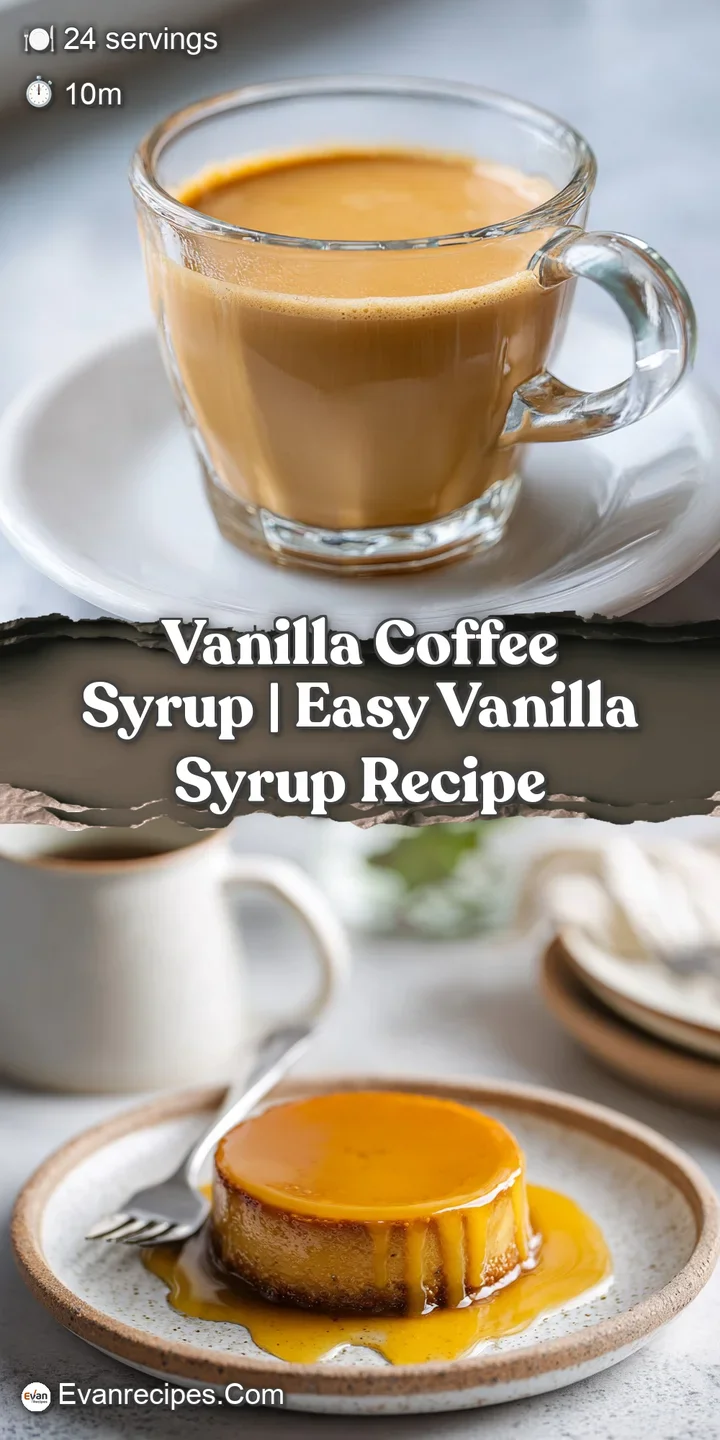 Close-up of thick, glistening vanilla syrup being poured, its amber color catching the light, promising sweet coffee.