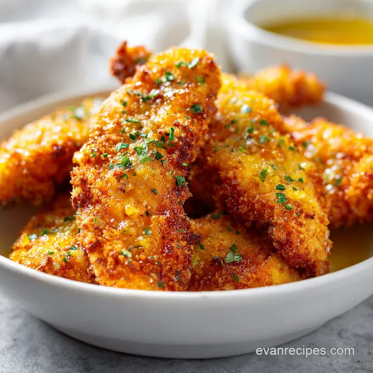 Healthy Air Fryer Honey Butter Garlic Chicken Tenders