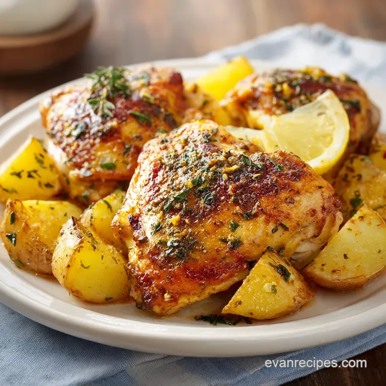 Baked Greek Lemon Chicken and Potatoes