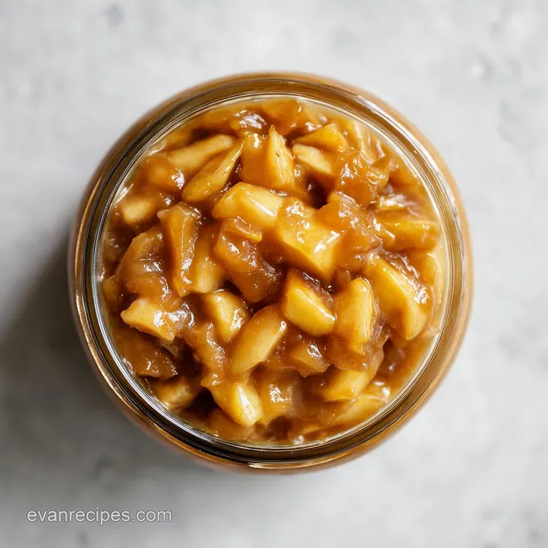 A rustic slice of apple pie, revealing tender, spiced apples and a golden, flaky crust, dusted with sugar.