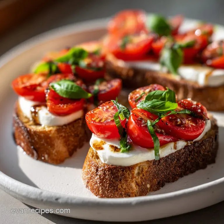 Bruschetta with Mozzarella: Crisp Bread