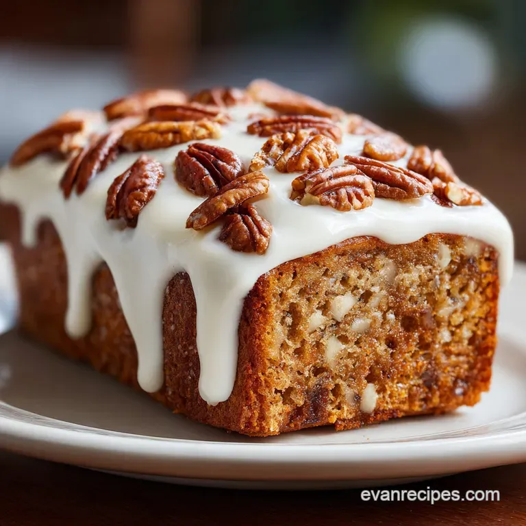 Butter Pecan Cake Loaf with Cream Cheese Icing