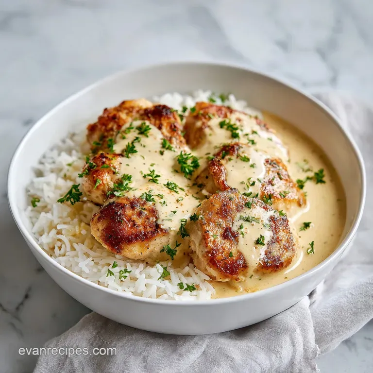 Smothered Chicken Rice: Creamy and Hearty