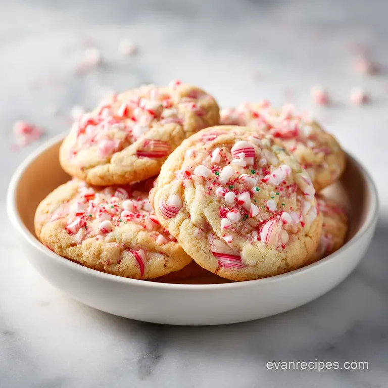 Three delicate snowflake cookies arranged on a white plate, adorned with a sprig of fresh mint.