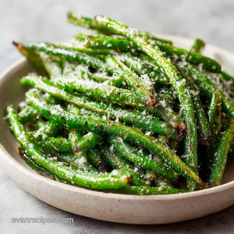 Crispy Parmesan Roasted Green Beans