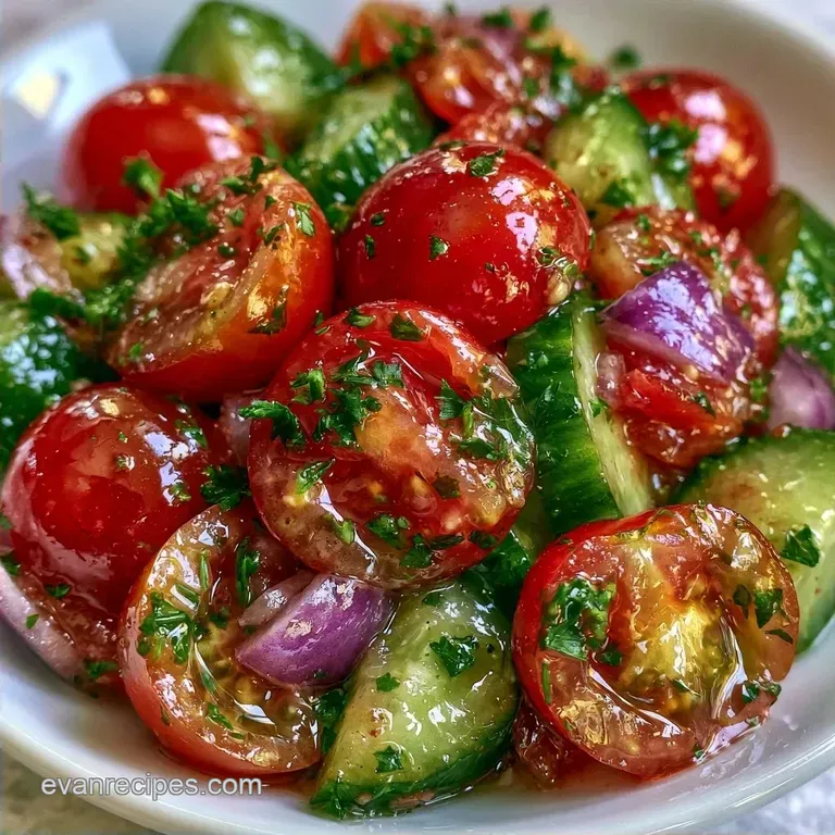 Cucumber and Tomato Salad in 15 Minutes