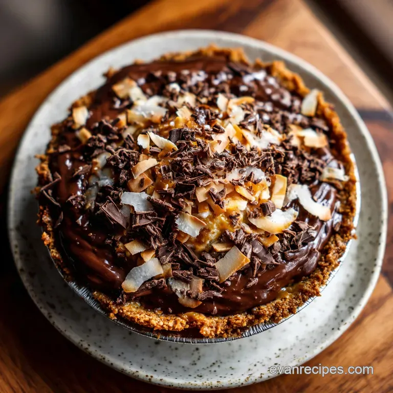 German Chocolate Pie: Silky Custard and Pecan Topping