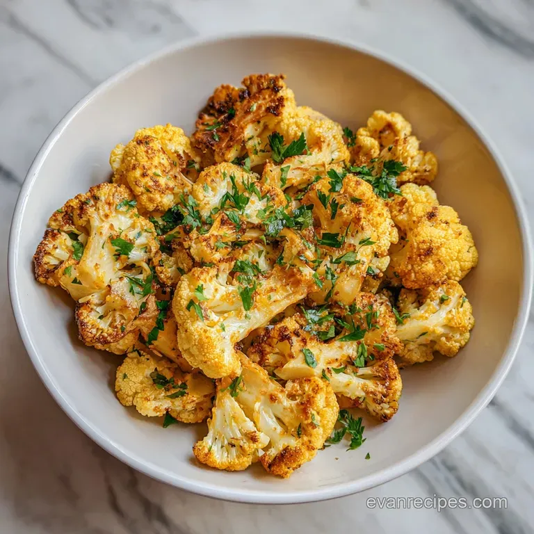 Honey Curry Roasted Cauliflower with Chickpeas