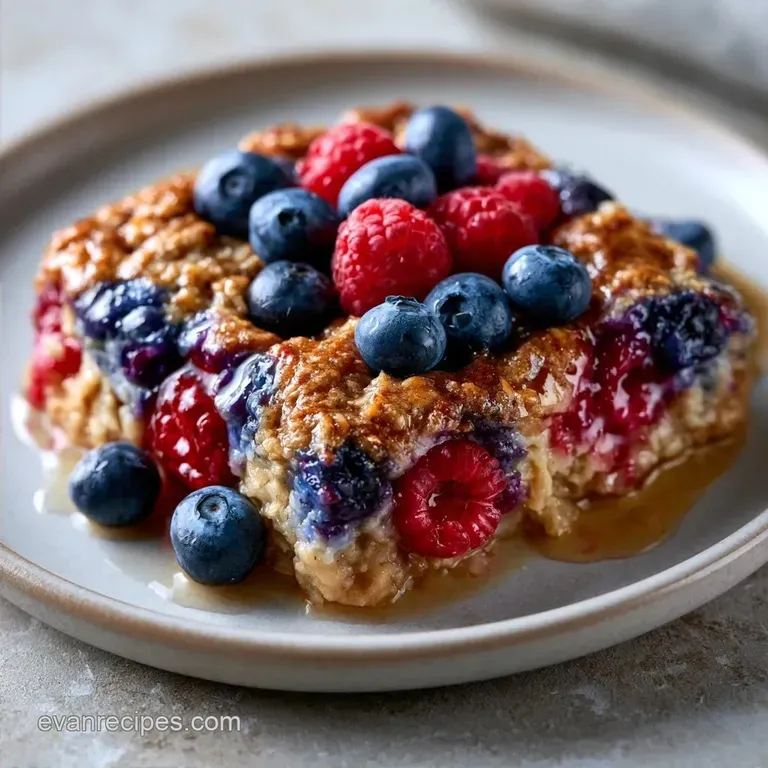 High Protein Berry Oat Bake: Moist and Wholesome