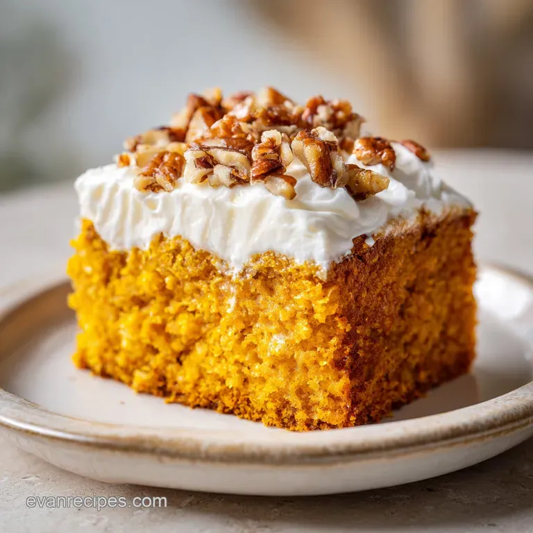 Pumpkin Crunch Cake: Buttery Pecan Topping