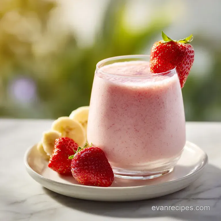 Quick Fruit Smoothie Recipe with Strawberry and Banana for Kids