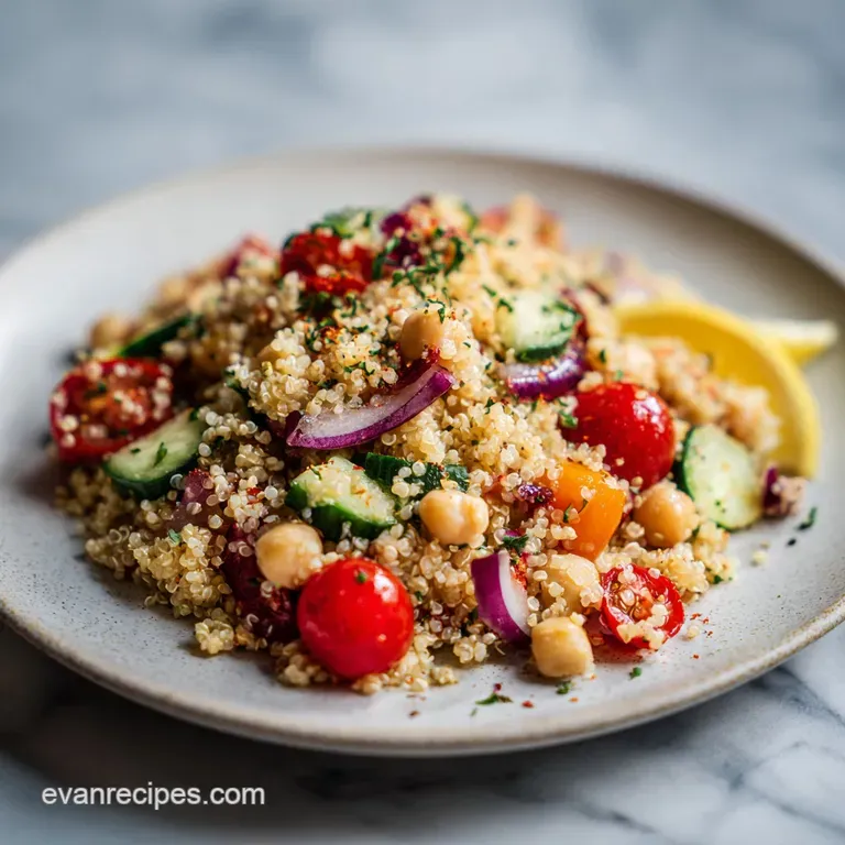 Quick Healthy Lunch Idea for Work with Quinoa and Chickpeas