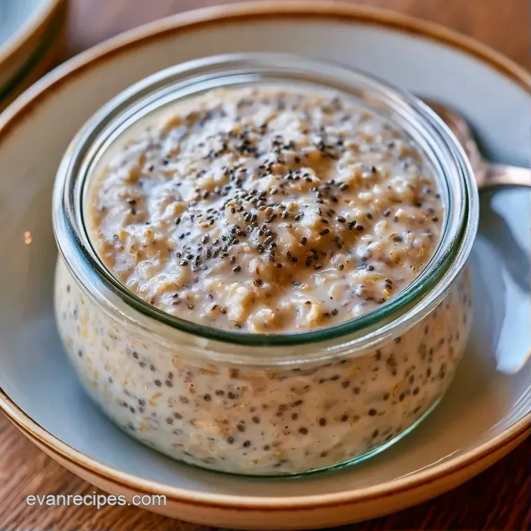 A ceramic bowl of warm oatmeal garnished with a sprig of mint, toasted almonds, and vibrant red raspberry halves.