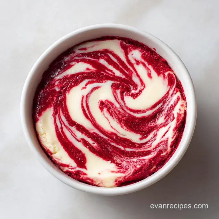 A slice of ruby red velvet cheesecake, elegantly plated with a dollop of whipped cream.