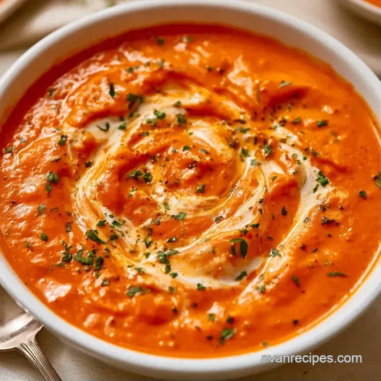 Deep red soup in a modern ceramic bowl paired with a toasted sourdough slice on a rustic wooden tabletop.