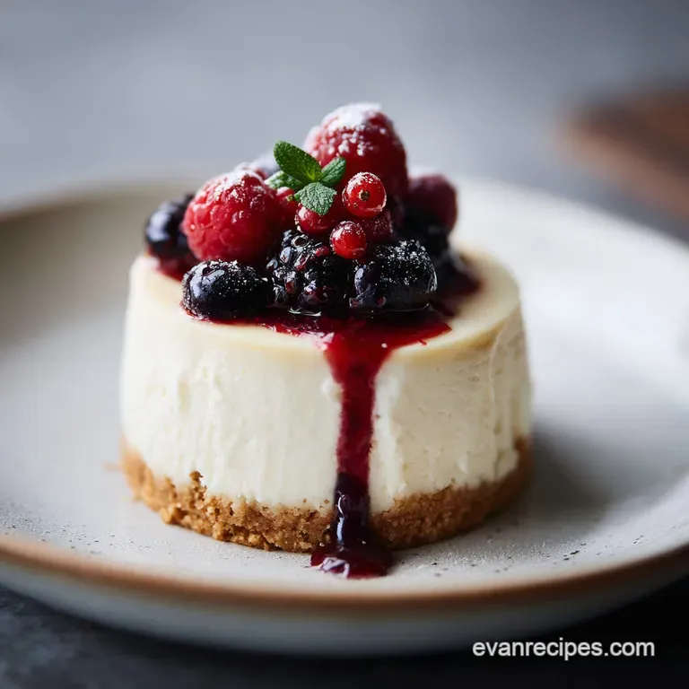 Elegant slice of gluten-free cheesecake on a white plate, garnished with fresh raspberries and a dusting of powdered sugar...