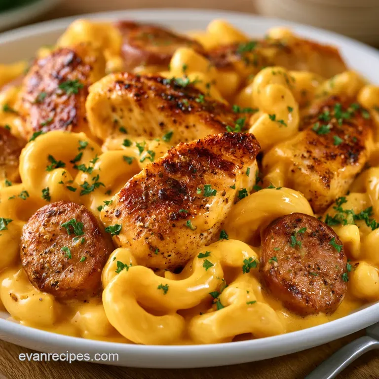 One Pot Smoky Cheddar Ranch Chicken Sausage Pasta