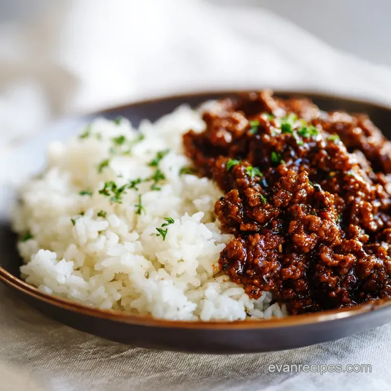 Smoky Honey Chili Beef Rice: Nutty and Fluffy