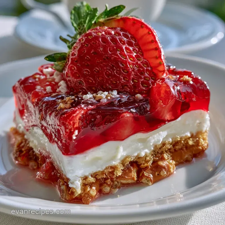 Strawberry Pretzel Jello Salad: Creamy and Crisp