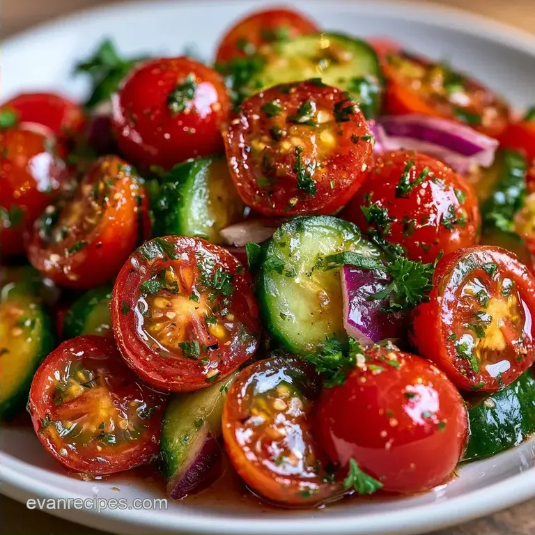 Tomato Cucumber Onion Salad in 15 Minutes